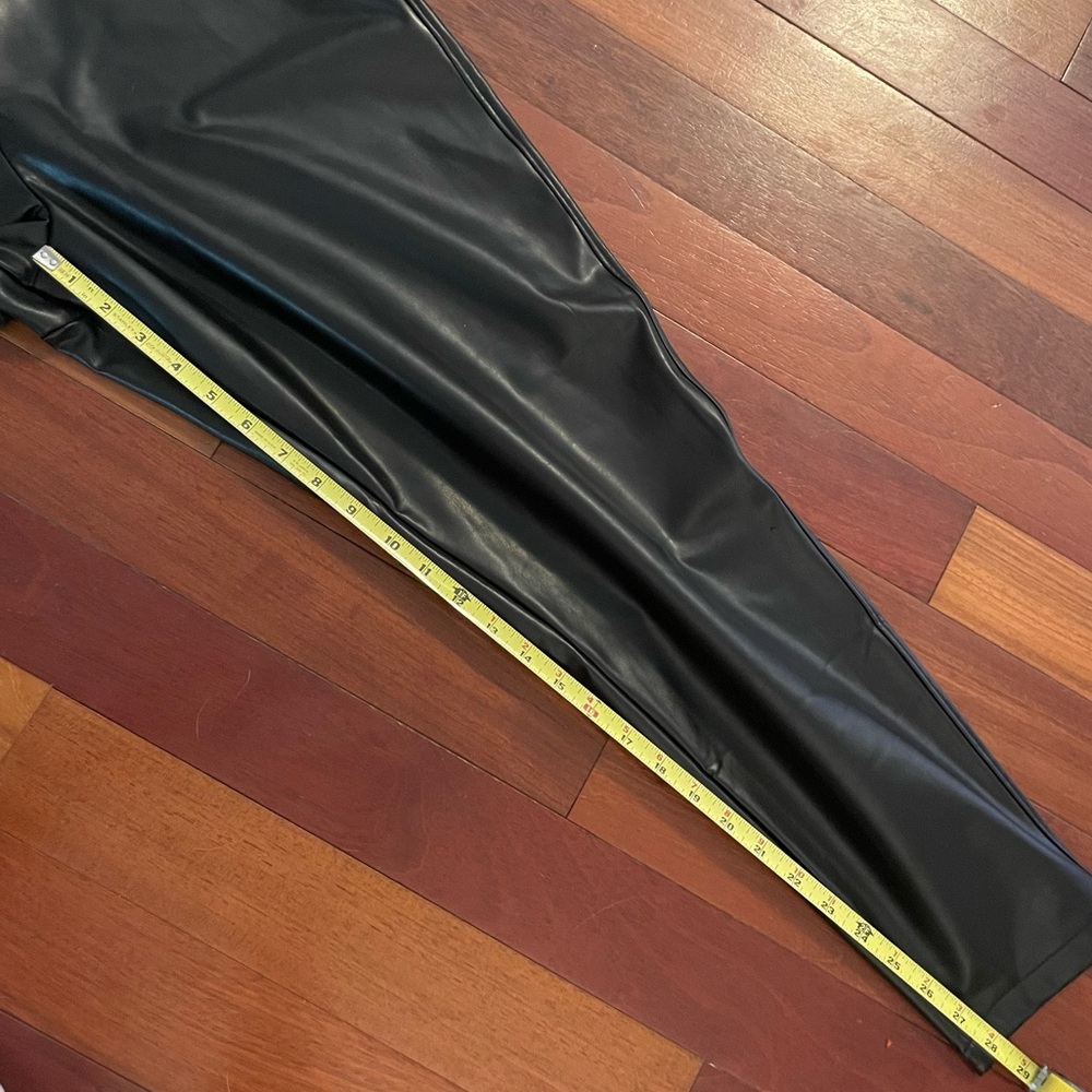 Abercrombie & Fitch Black Faux Leather Pants - Picture 7 of 9